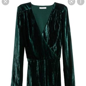 H&M Green Velvet Dress